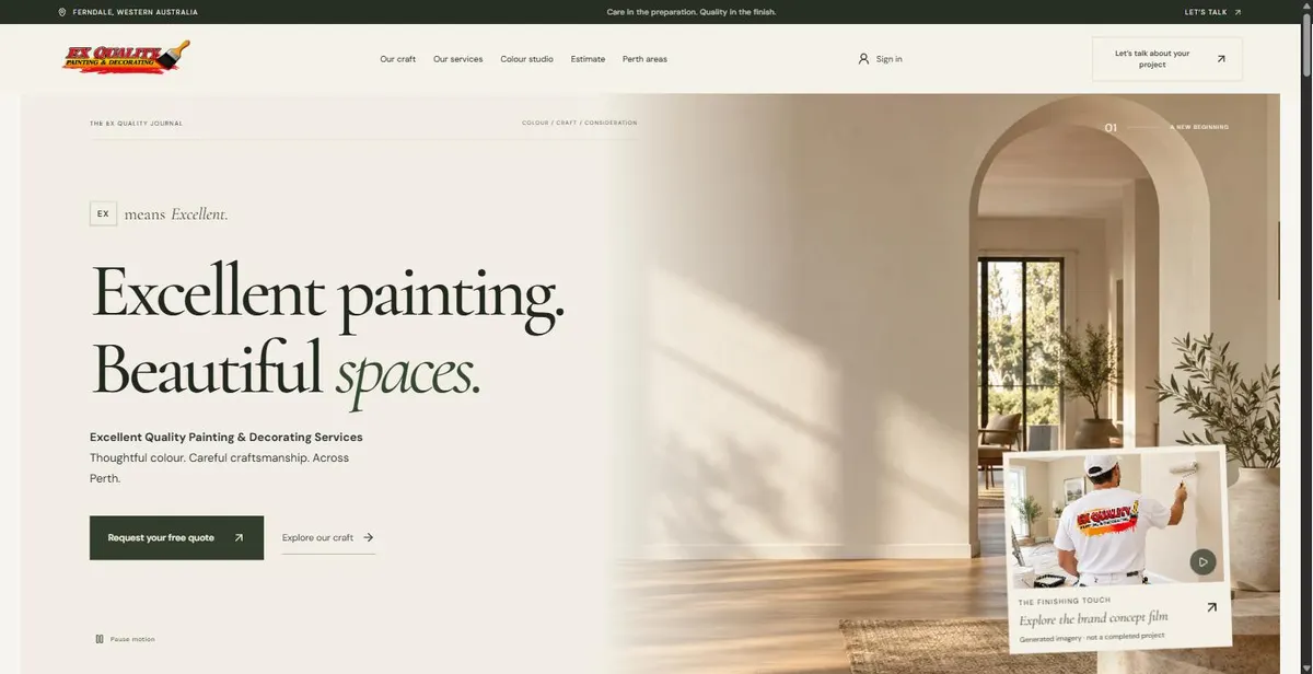 Ex Quality Painting & Decorating, its public site