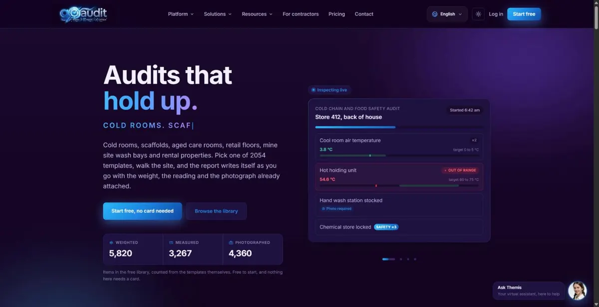 GoAudit, its public site as it looks today